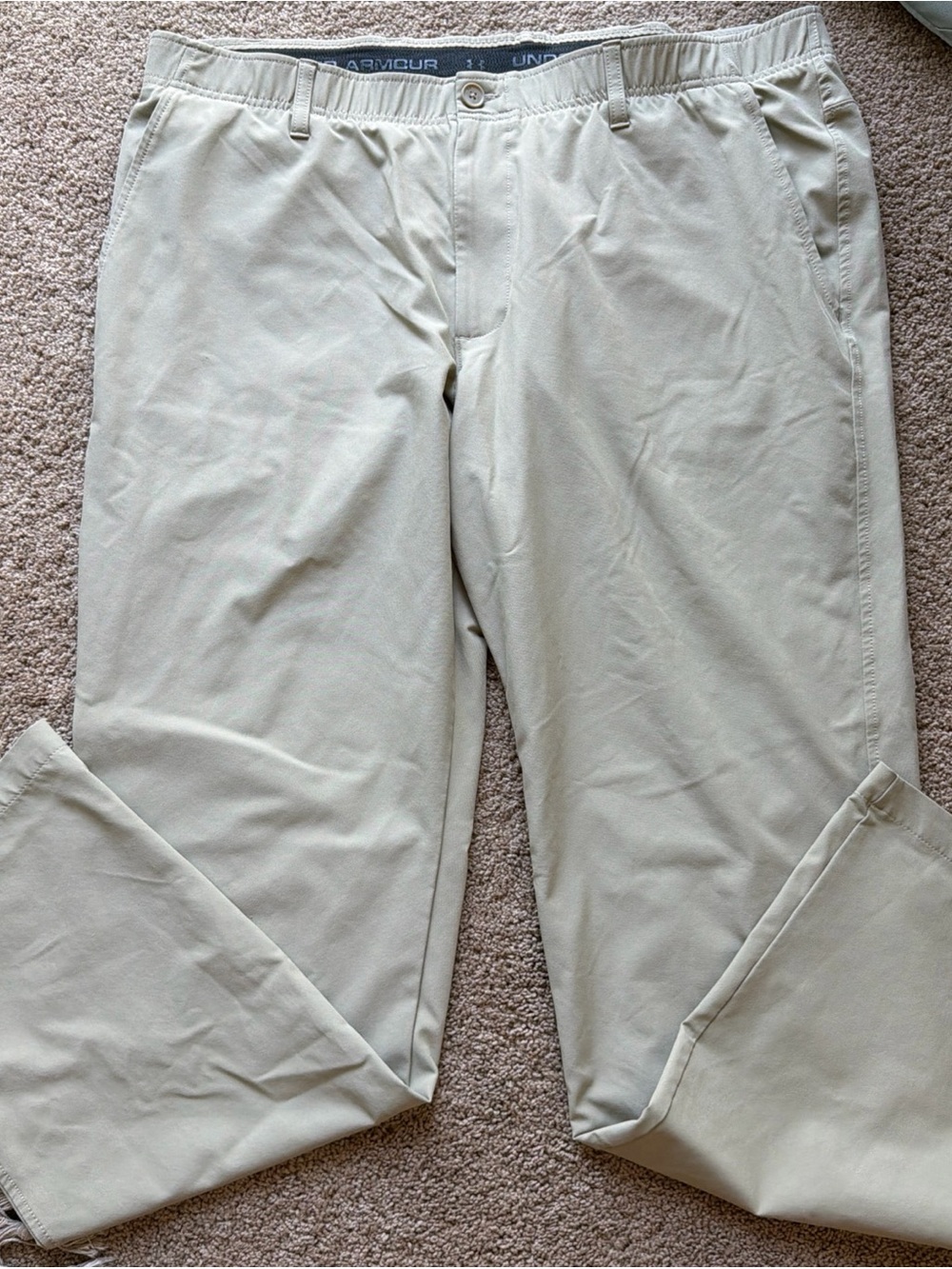 Under Armour Men’s Drive Golf Pants Khaki 42x34 Stretch Performance